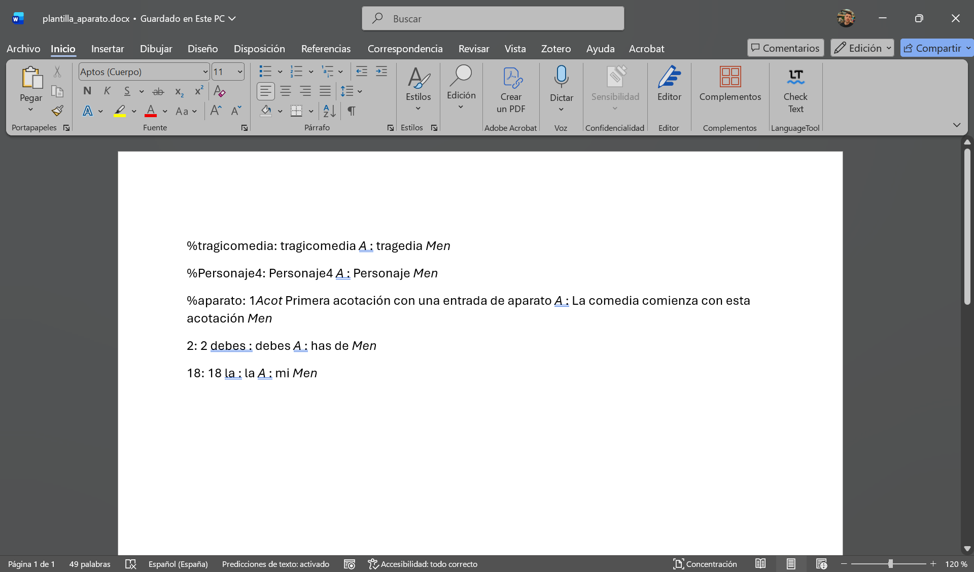 Ejemplo de archivo DOCX de aparato