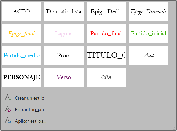 Aplicación de estilos en Word